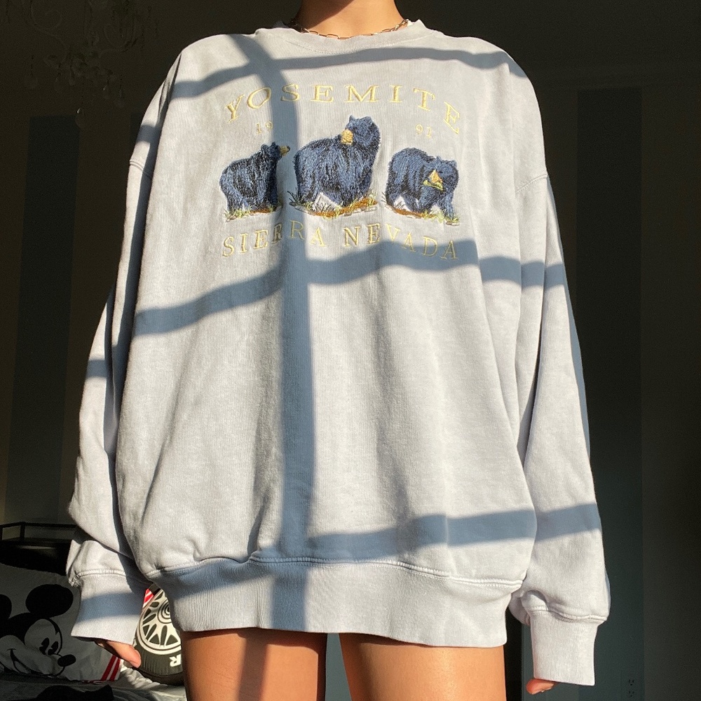 Brandy Melville Lavender Yosemite Crew Neck Sweatshirt